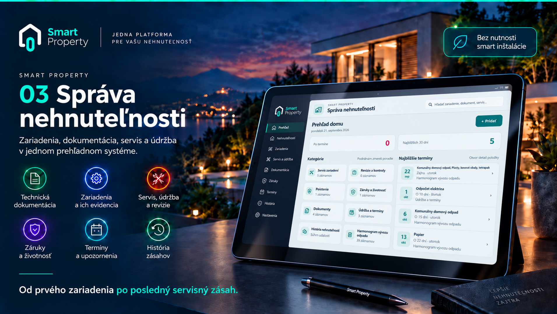 Správa nehnuteľnosti Smart Property – prezentačný vizuál